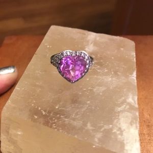 Zales Pink heart 💗 sapphire 5 4/5